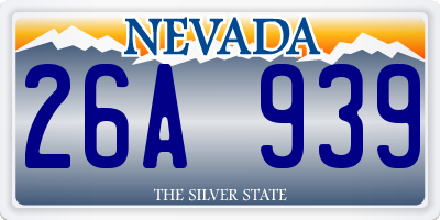 NV license plate 26A939