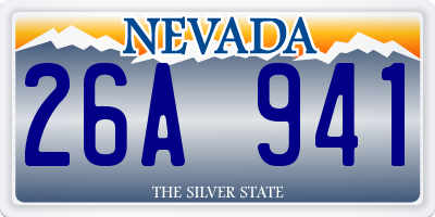 NV license plate 26A941