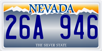 NV license plate 26A946