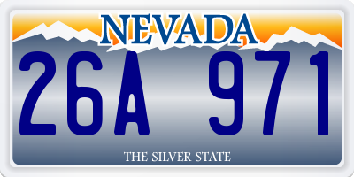 NV license plate 26A971