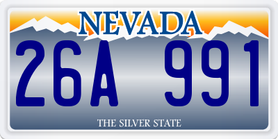 NV license plate 26A991