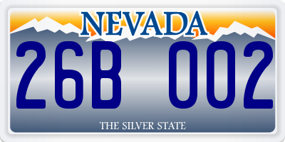 NV license plate 26B002