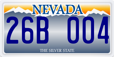 NV license plate 26B004