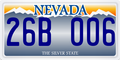 NV license plate 26B006