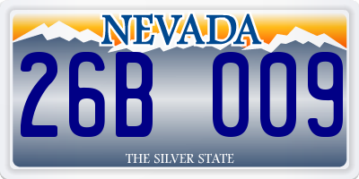 NV license plate 26B009