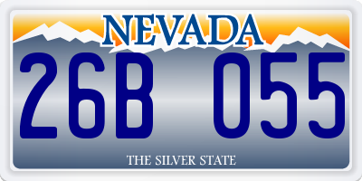 NV license plate 26B055