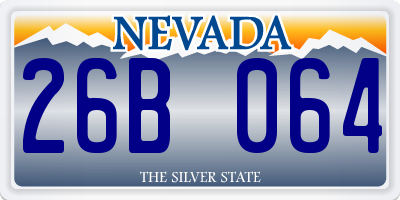 NV license plate 26B064