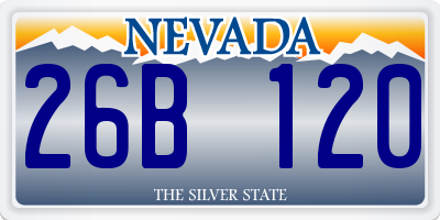 NV license plate 26B120