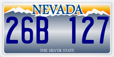 NV license plate 26B127