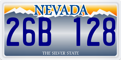 NV license plate 26B128