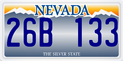 NV license plate 26B133