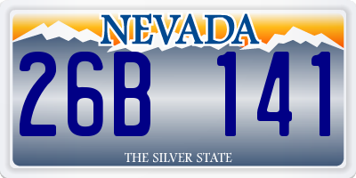 NV license plate 26B141