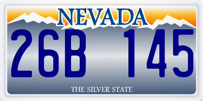 NV license plate 26B145