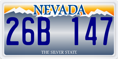 NV license plate 26B147