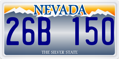 NV license plate 26B150