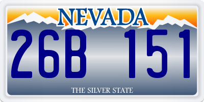 NV license plate 26B151