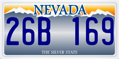 NV license plate 26B169