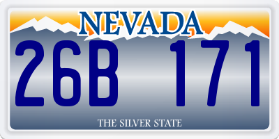 NV license plate 26B171