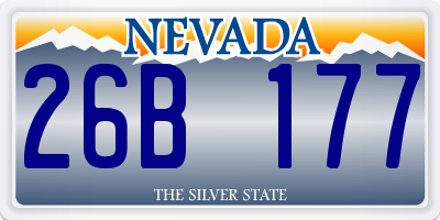 NV license plate 26B177