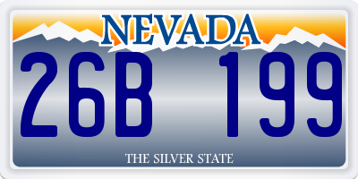 NV license plate 26B199
