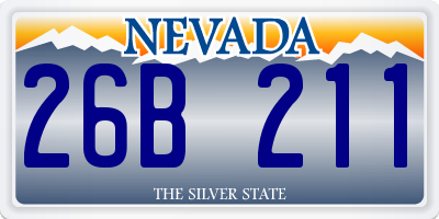 NV license plate 26B211