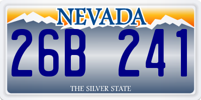 NV license plate 26B241