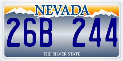 NV license plate 26B244