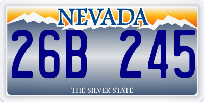 NV license plate 26B245