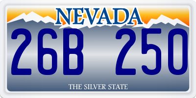 NV license plate 26B250