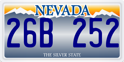 NV license plate 26B252