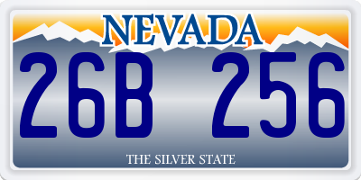 NV license plate 26B256