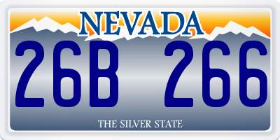 NV license plate 26B266