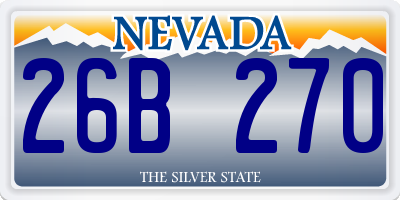NV license plate 26B270