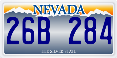 NV license plate 26B284