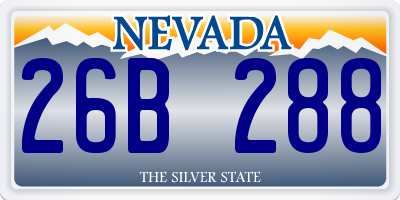 NV license plate 26B288