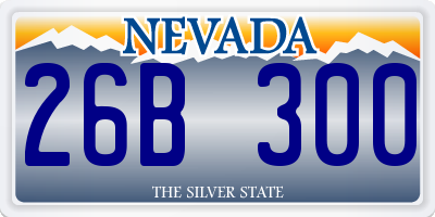 NV license plate 26B300