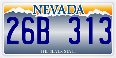 NV license plate 26B313