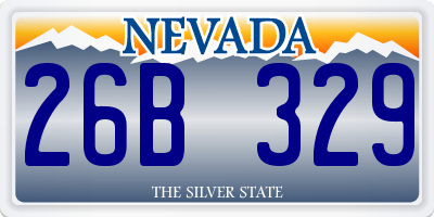NV license plate 26B329