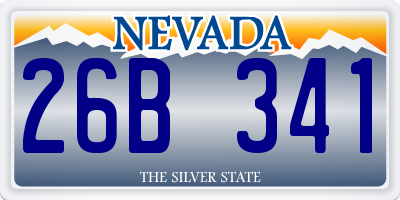 NV license plate 26B341