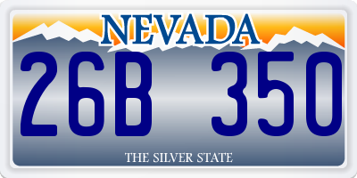 NV license plate 26B350