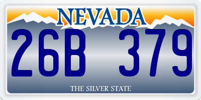 NV license plate 26B379