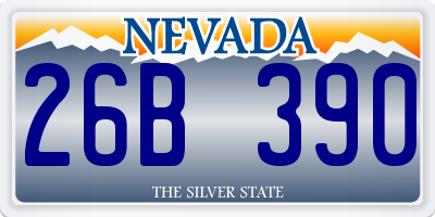 NV license plate 26B390