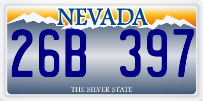 NV license plate 26B397