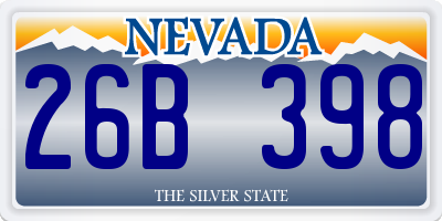 NV license plate 26B398