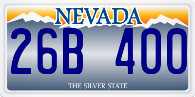 NV license plate 26B400