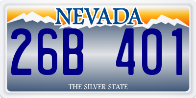 NV license plate 26B401