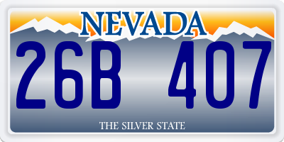 NV license plate 26B407