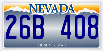 NV license plate 26B408