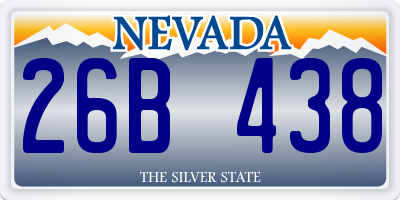 NV license plate 26B438