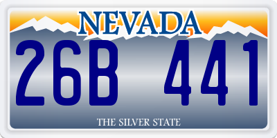 NV license plate 26B441